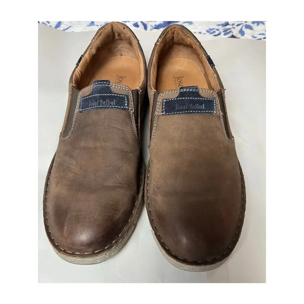 Josef Seibel | Men's Size 42 Ruben Slip-On Brown Leather Loafer